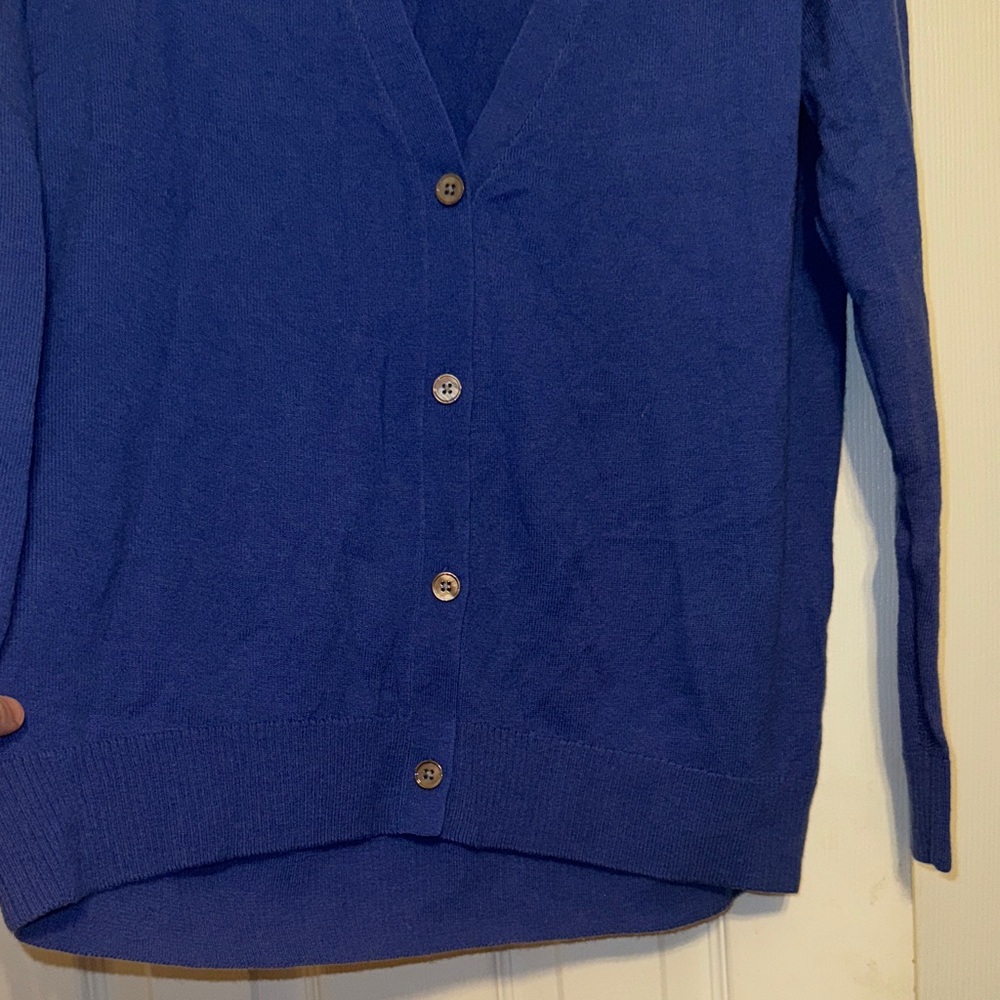 GAP Women's Deep Blue Cardigan Sweater - Picture 3 of 8